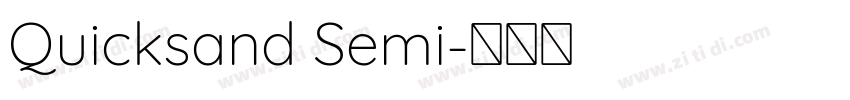 Quicksand Semi字体转换